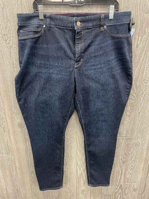 Jeans Skinny By White House Black Market In Blue Denim, Size: 18