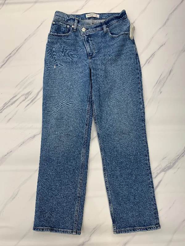 Jeans Straight By Abercrombie And Fitch In Blue Denim, Size: 4