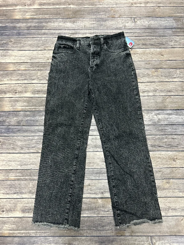 Jeans Straight By Ana In Black Denim, Size: 4