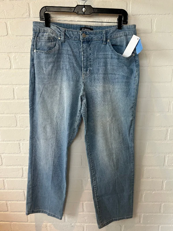 Jeans Straight By D Jeans In Blue Denim, Size: 14