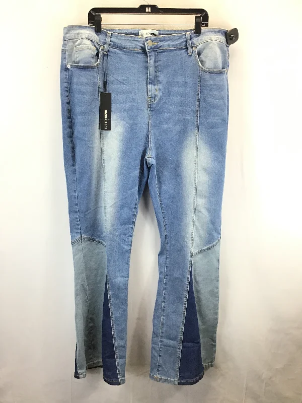 Jeans Straight By Fashion Nova In Blue Denim, Size: 20