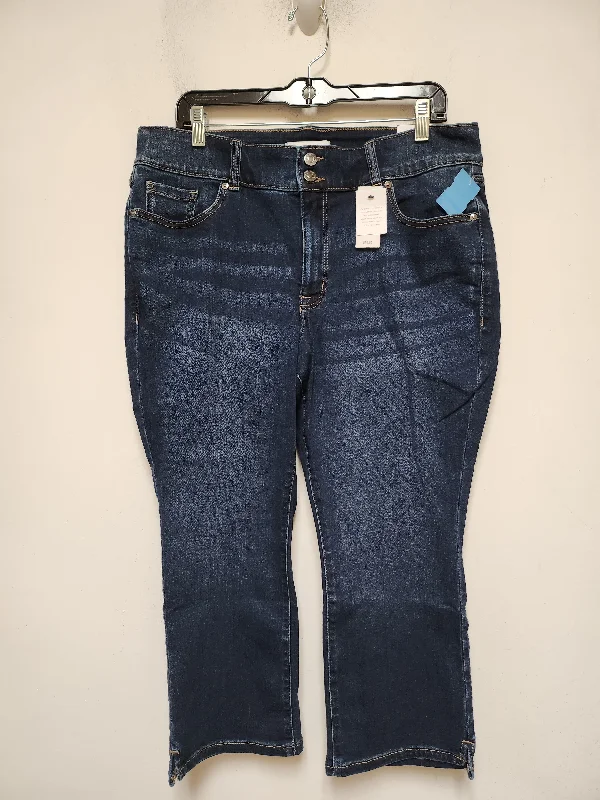 Jeans Straight By Lane Bryant In Blue Denim, Size: 16