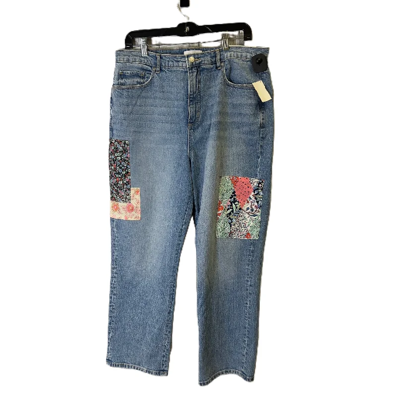 Jeans Straight By Loft In Blue Denim, Size: 10