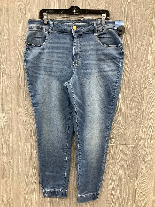 Jeans Straight By Maurices In Blue Denim, Size: 18