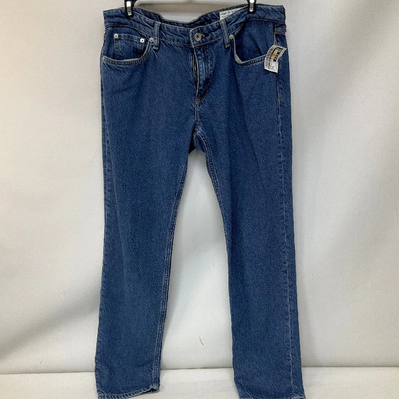 Jeans Straight By Rag & Bones Jeans In Blue Denim, Size: 6