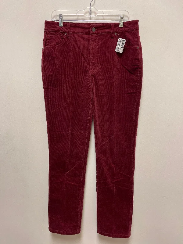 Jeans Straight By Talbots In Red, Size: 12