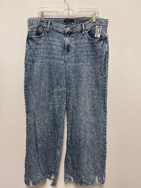 Jeans Wide Leg By Clothes Mentor In Blue Denim, Size: 12