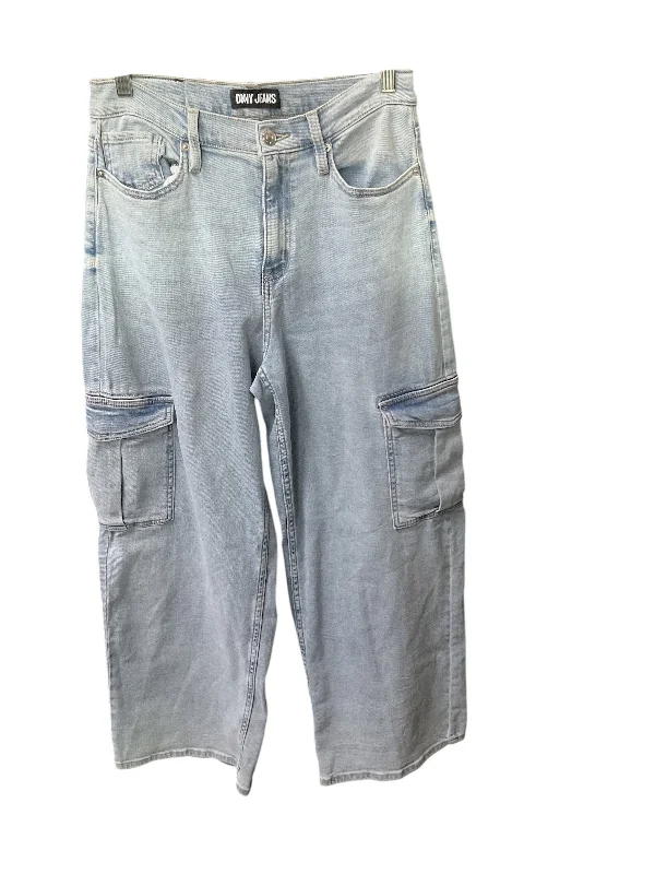 Jeans Wide Leg By Dkny In Blue Denim, Size: 8