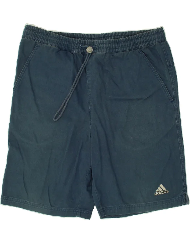 ADIDAS Mens Casual Shorts W30 Medium Navy Blue Cotton