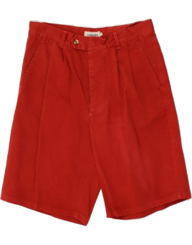 ALBERTO ASPESI Mens Pegged Casual Shorts IT 46 Small W32 Red Cotton