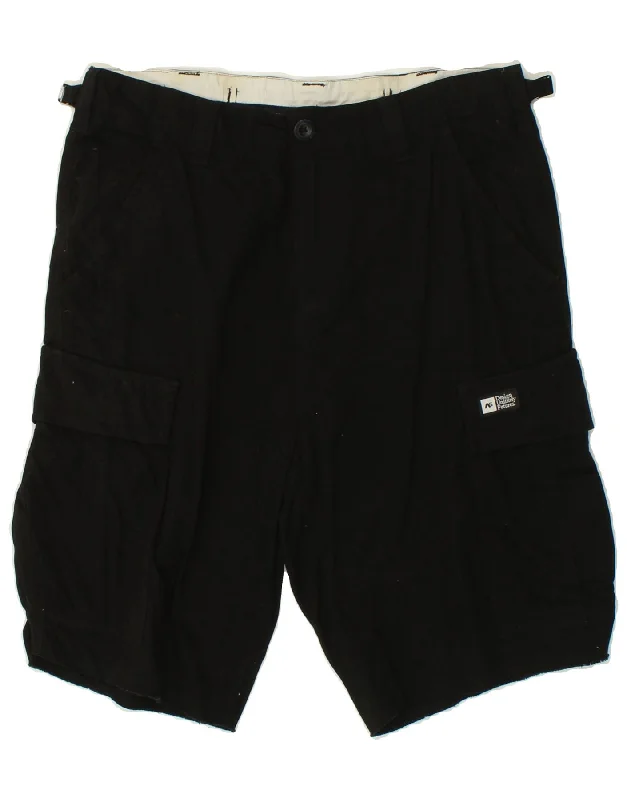 ANALOG Mens Cargo Shorts W32 Medium Black Cotton