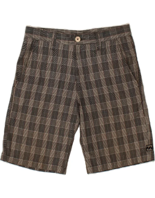 BILLABONG Mens Chino Shorts W32 Medium  Grey Check