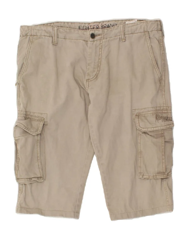 BOXEUR DES RUES Mens Cargo Shorts IT 52 XL W36  Grey Cotton