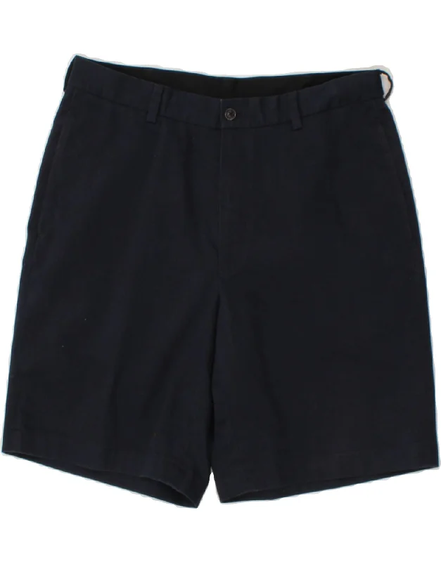 BROOKS BROTHERS Mens 346 Chino Shorts W34 Large  Navy Blue Cotton