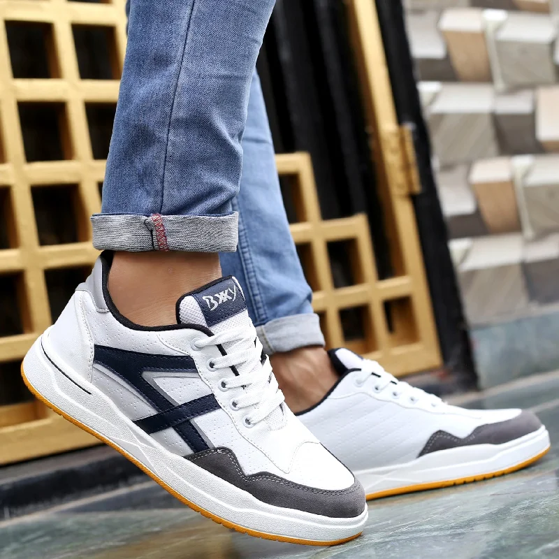 Bxxy's Faux Leather Trendiest Sports Casual Shoes for Men