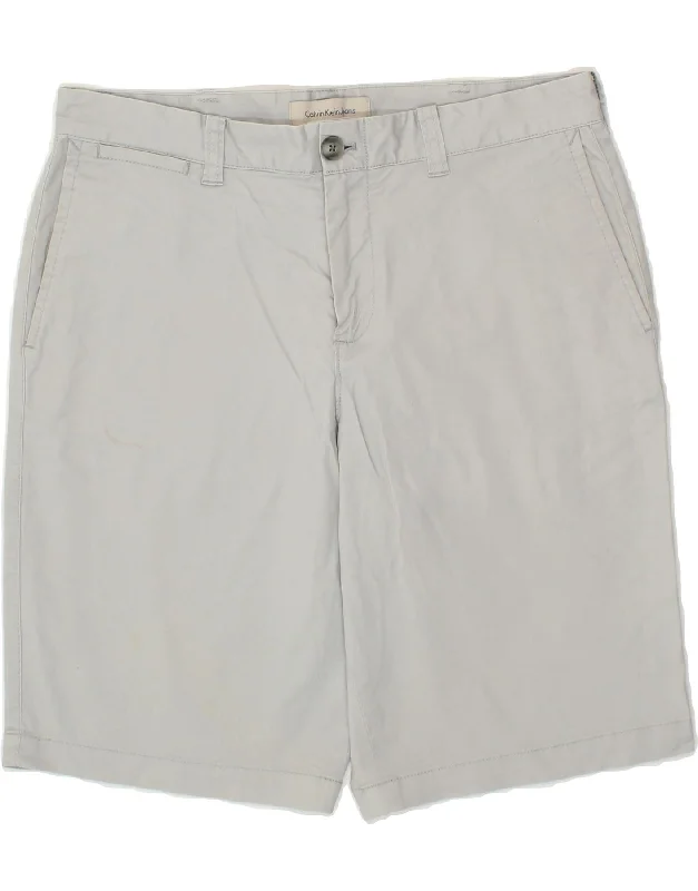 CALVIN KLEIN Mens Chino Shorts W30  Medium Grey Cotton