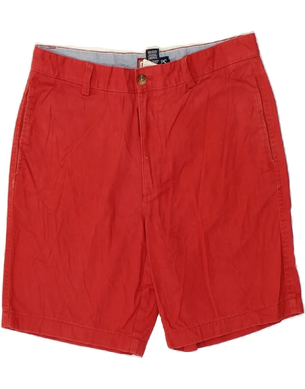 CHAPS Mens Chino Shorts W32 Medium Red Cotton