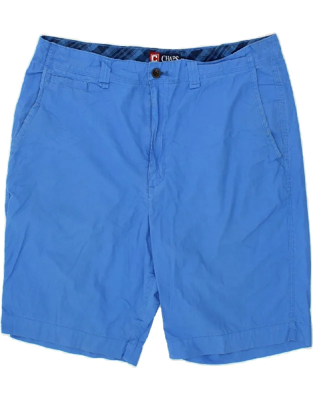 CHAPS Mens Chino Shorts W36 Large  Blue Cotton