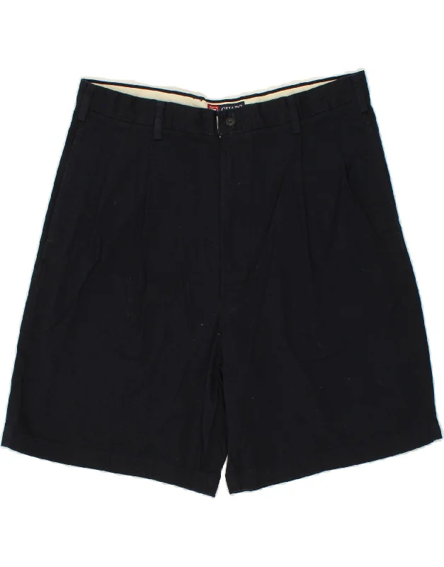 CHAPS Mens Chino Shorts W36 Large Navy Blue Cotton