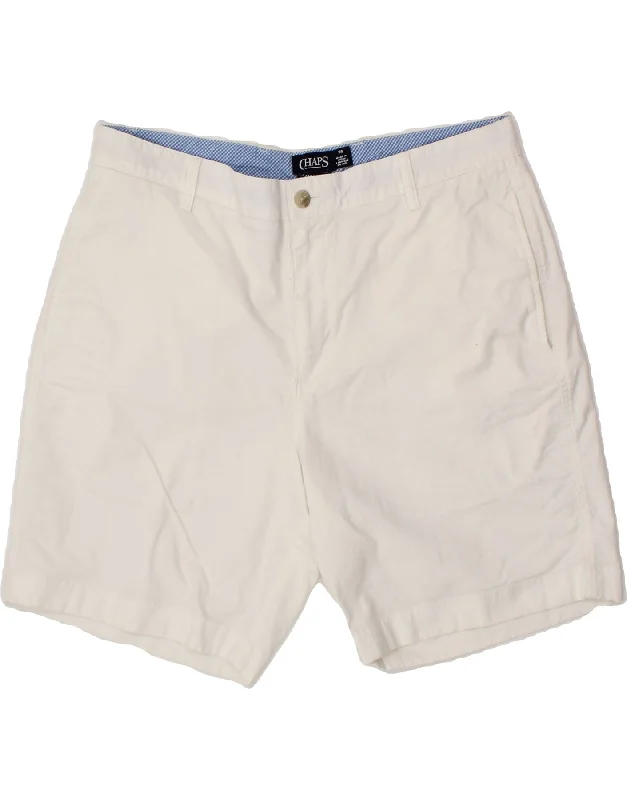 CHAPS Mens Chino Shorts W36 Large White Cotton