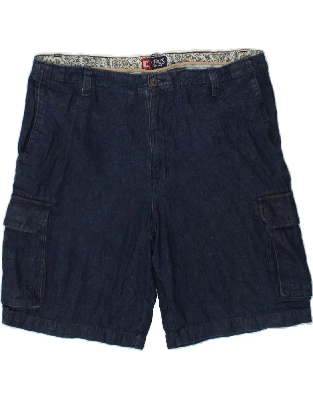 CHAPS Mens Denim Cargo Shorts W40 XL Blue