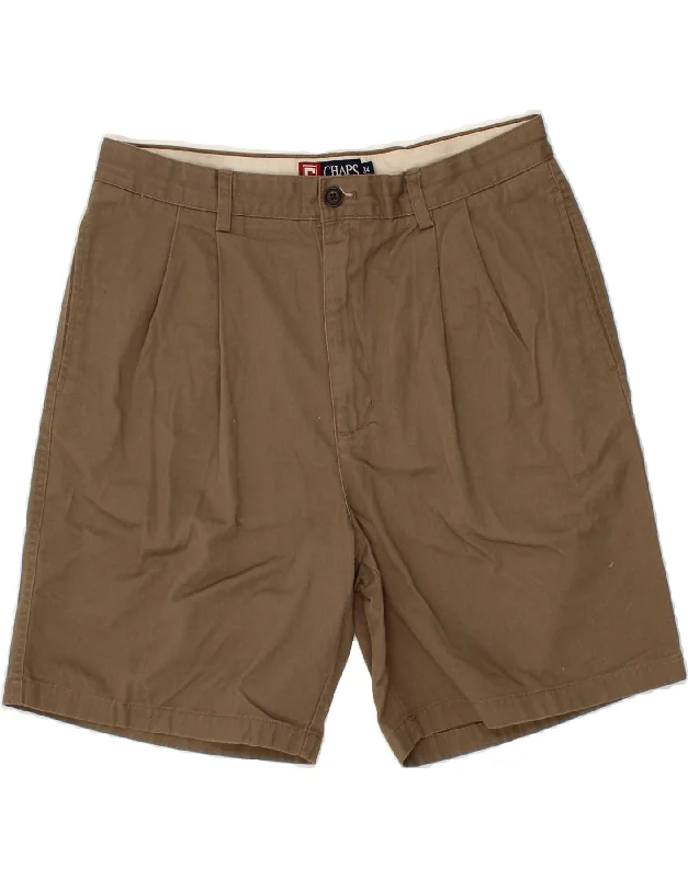 CHAPS Mens Pegged Chino Shorts W34 Large Brown Cotton