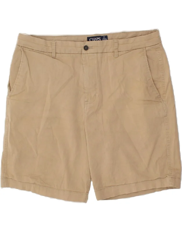 CHAPS Mens Stretch Chino Shorts W38 XL Beige Cotton