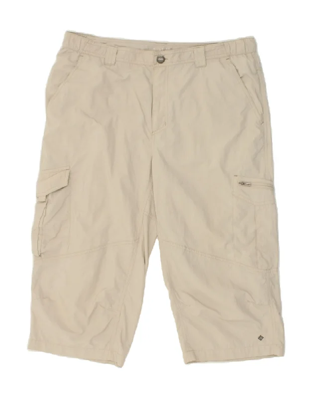 COLUMBIA Mens Bermuda Shorts W36 XL Beige Nylon