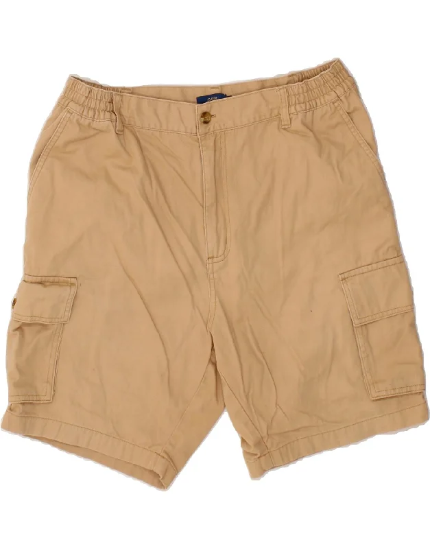 COTTON TRADERS Mens Cargo Shorts W36 Large Beige Cotton