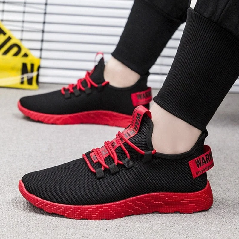 DIHOPE Shoes Men Red shoes for men sports tenis masculino Casual Sneakers men shoes Plus Size 35-43 Lightweight Male Footwear