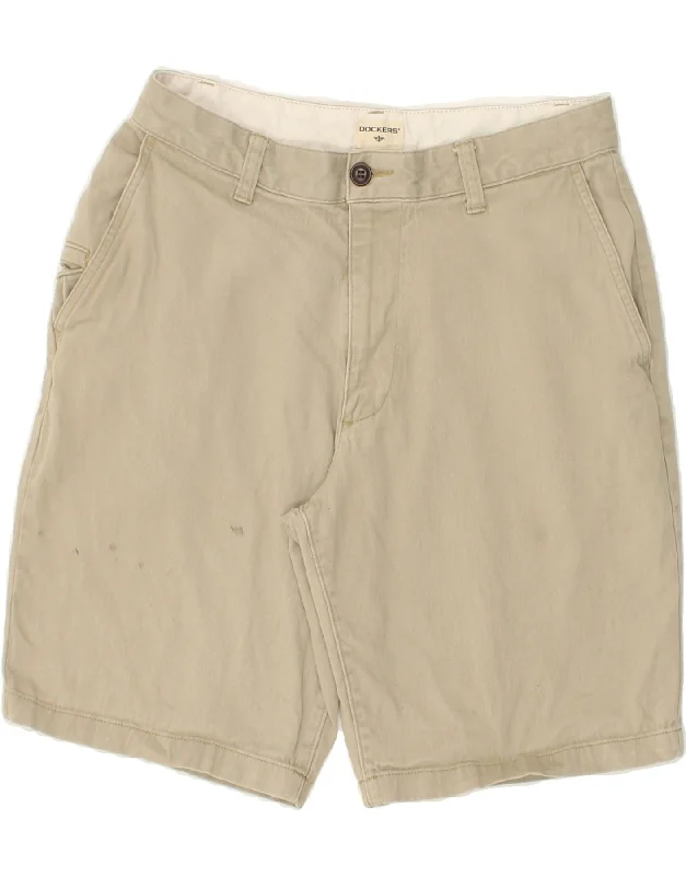 DOCKERS Mens Cargo Shorts W30 Medium  Beige Cotton