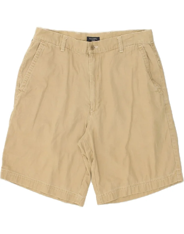 DOCKERS Mens Cargo Shorts W34 Large  Beige Cotton