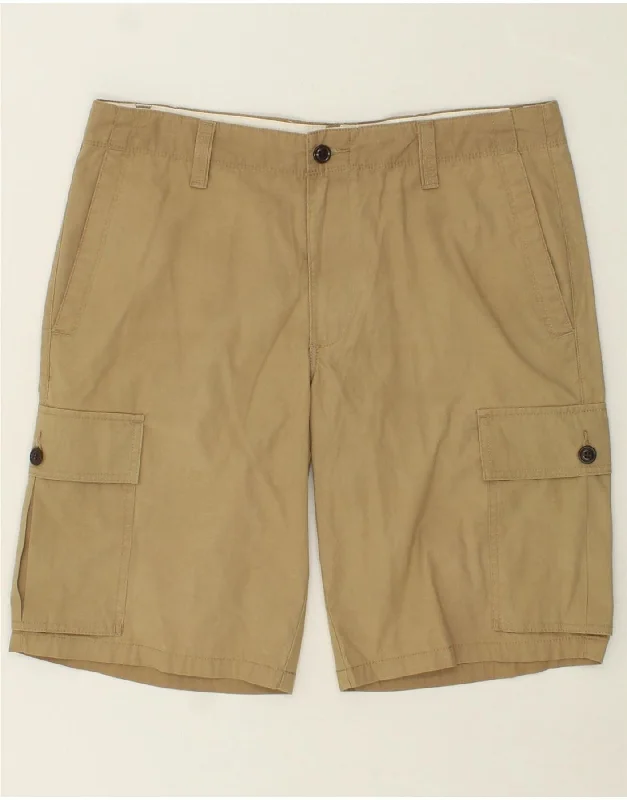 DOCKERS Mens Cargo Shorts W34 Large Beige Cotton