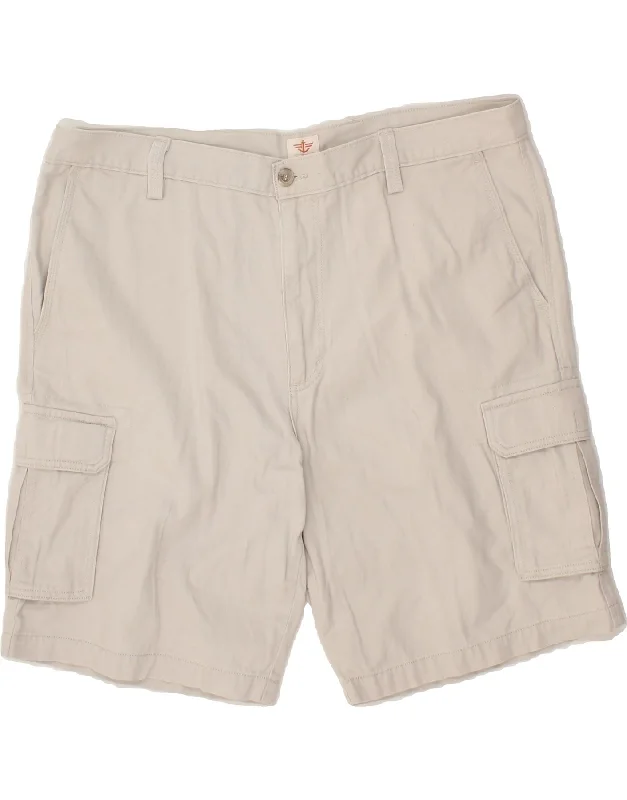 DOCKERS Mens Cargo Shorts W40 XL Grey Cotton