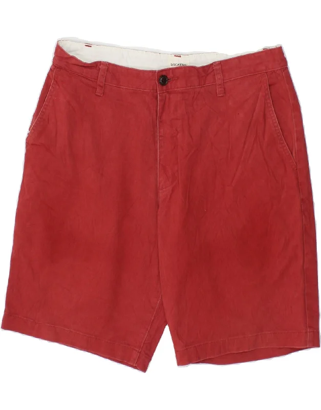 DOCKERS Mens Chino Shorts W32 Medium Red Cotton