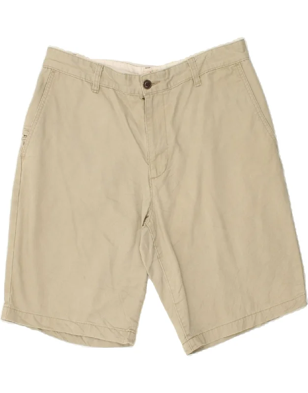 DOCKERS Mens Chino Shorts W34 Large Beige Cotton