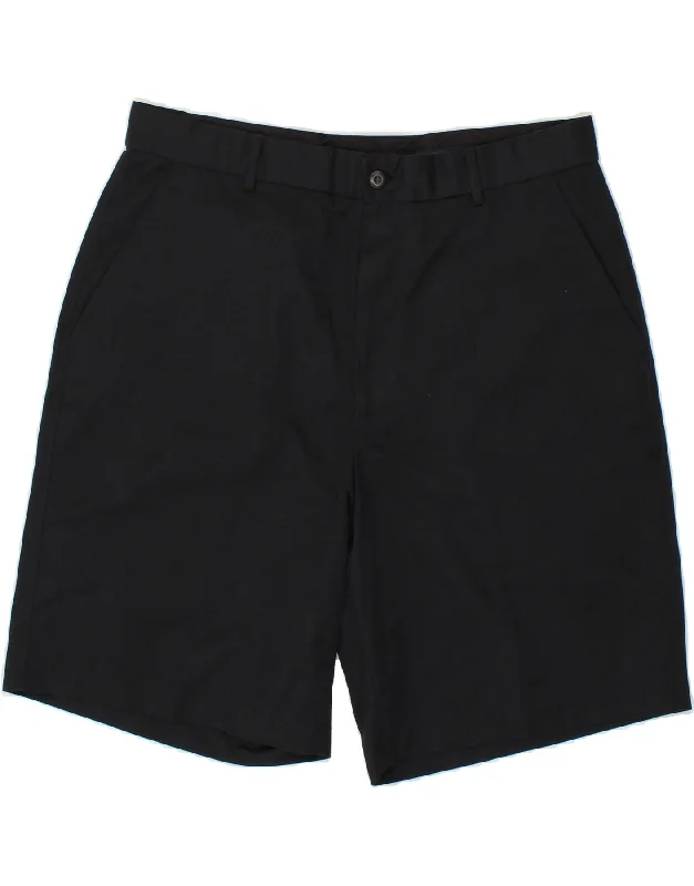 DOCKERS Mens Chino Shorts W34 Large Black Polyester