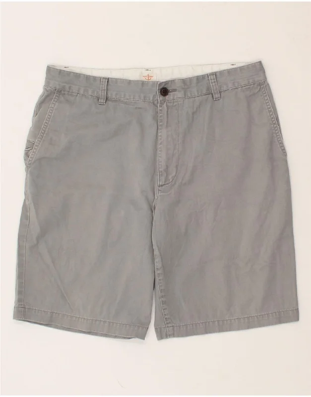 DOCKERS Mens Chino Shorts W34 Large  Grey Cotton