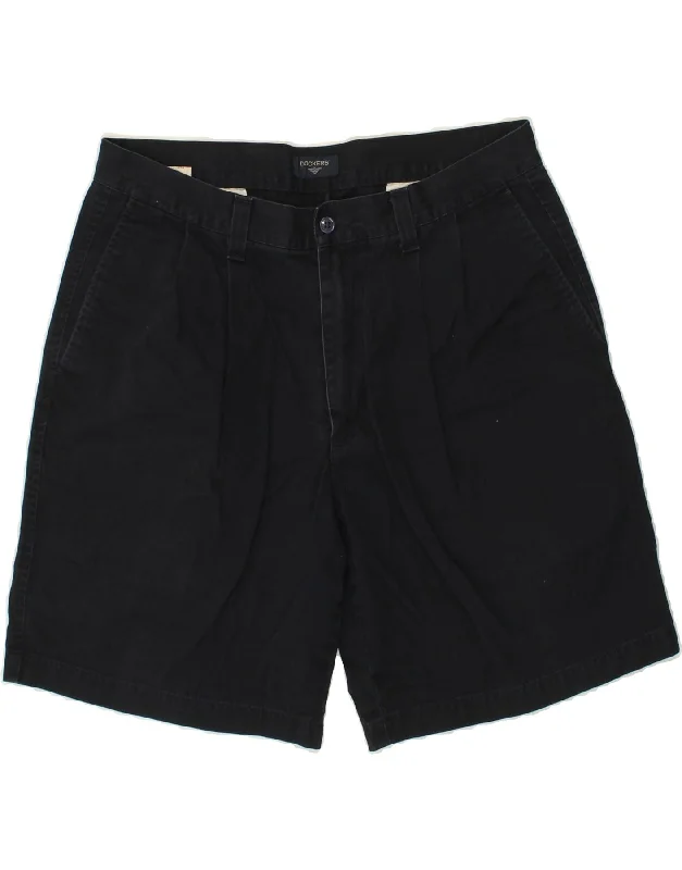 DOCKERS Mens Chino Shorts W34 Large  Navy Blue Cotton