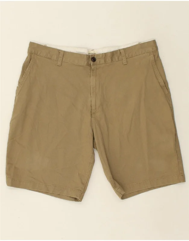 DOCKERS Mens Chino Shorts W36 Large Beige Cotton