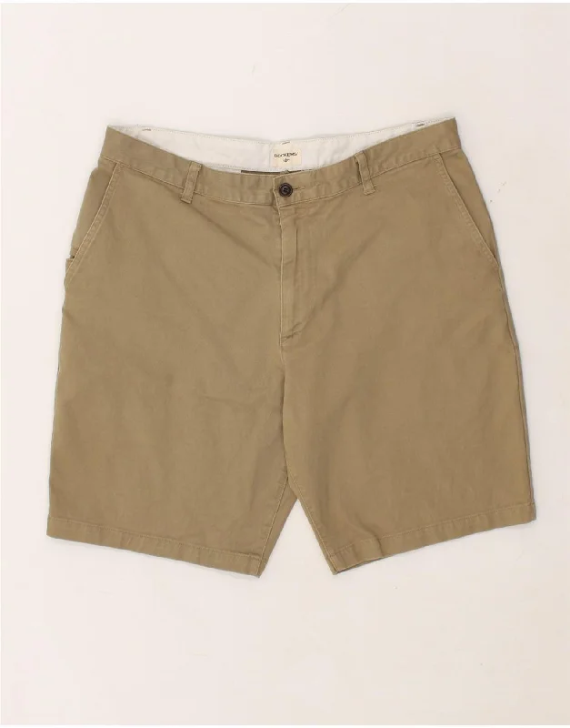 DOCKERS Mens Chino Shorts W36 Large Beige Cotton