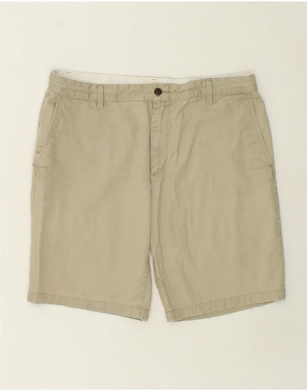 DOCKERS Mens Chino Shorts W36 Large Beige Cotton