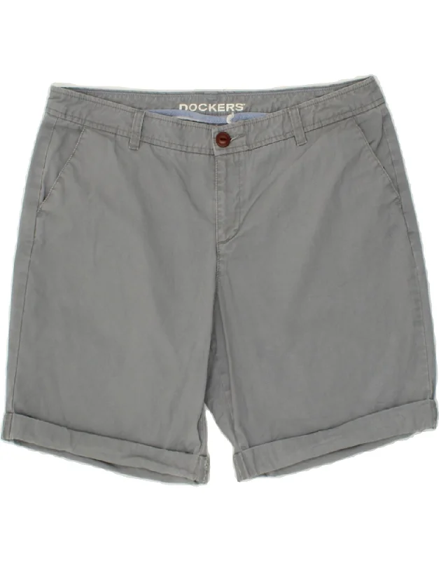 DOCKERS Mens Chino Shorts W36 Large  Grey Cotton