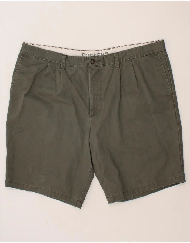 DOCKERS Mens Chino Shorts W42 2XL Grey Cotton