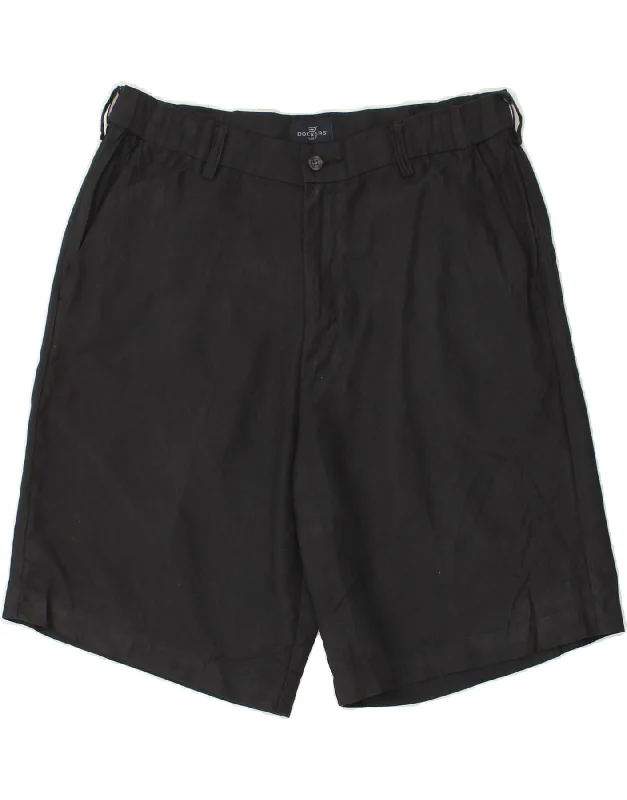 DOCKERS Mens Golf Casual Shorts W34 Large Black Polyester