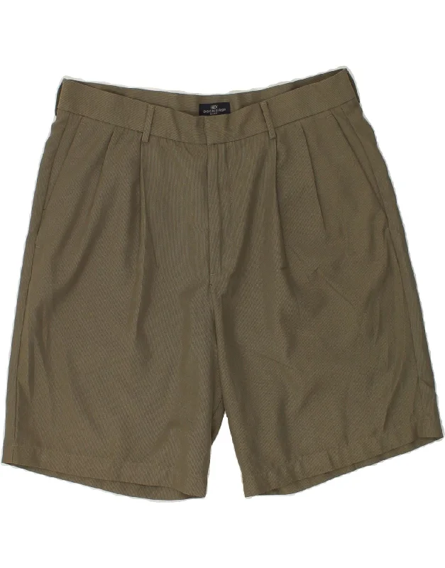 DOCKERS Mens Golf Pegged Chino Shorts W34 Large Khaki