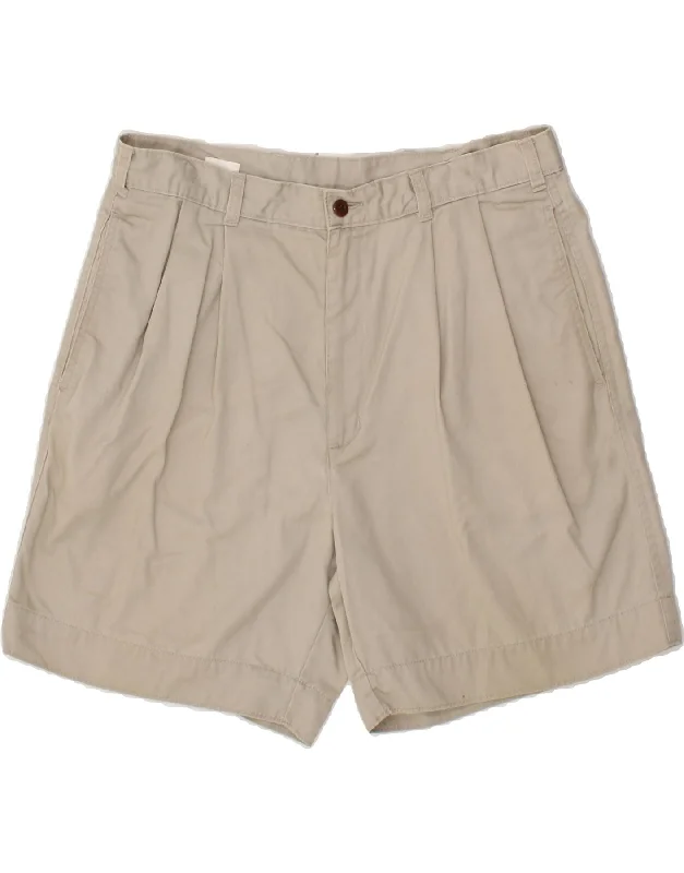 DOCKERS Mens Pegged Chino Shorts W34 Large Grey Cotton