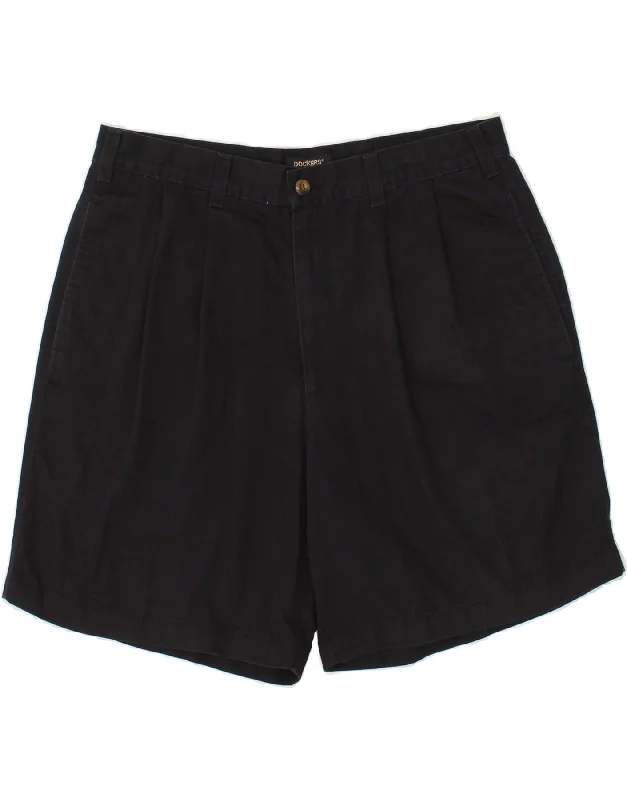 DOCKERS Mens Pegged Chino Shorts W34 Large  Navy Blue Cotton