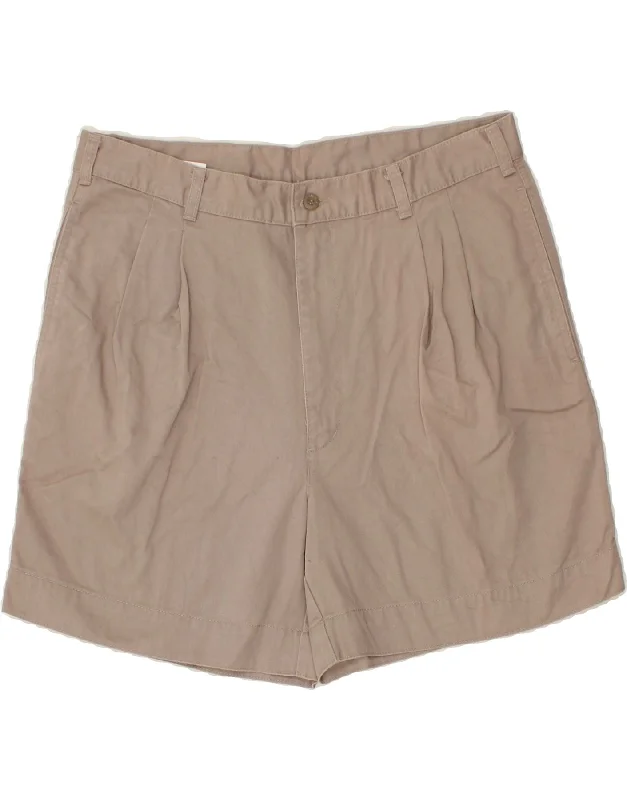 DOCKERS Mens Pegged Chino Shorts W36 Large Brown Cotton