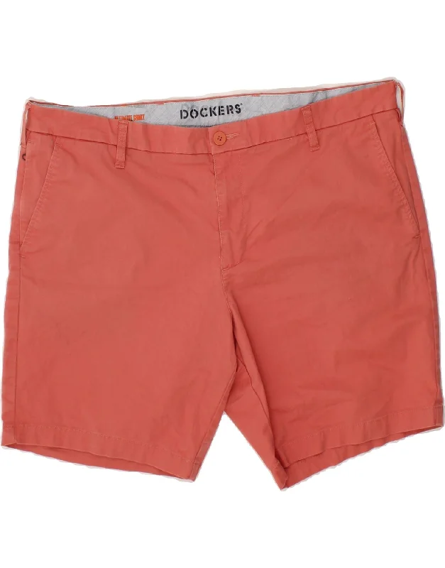 DOCKERS Mens Ultimate Chino Shorts W42 2XL Pink Cotton